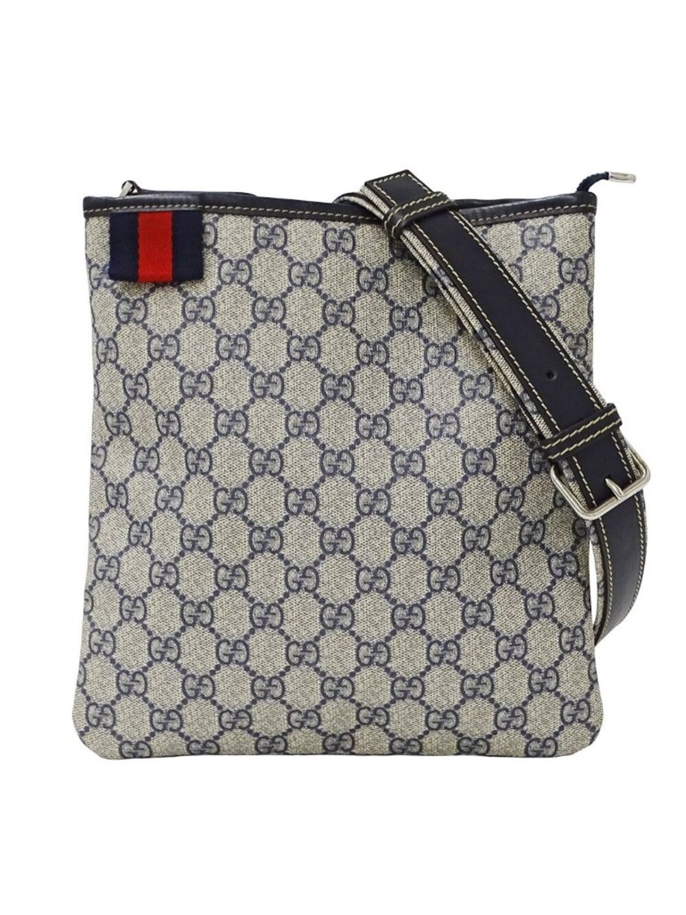 Gucci Shoulder Bag GG Plus Navy Beige